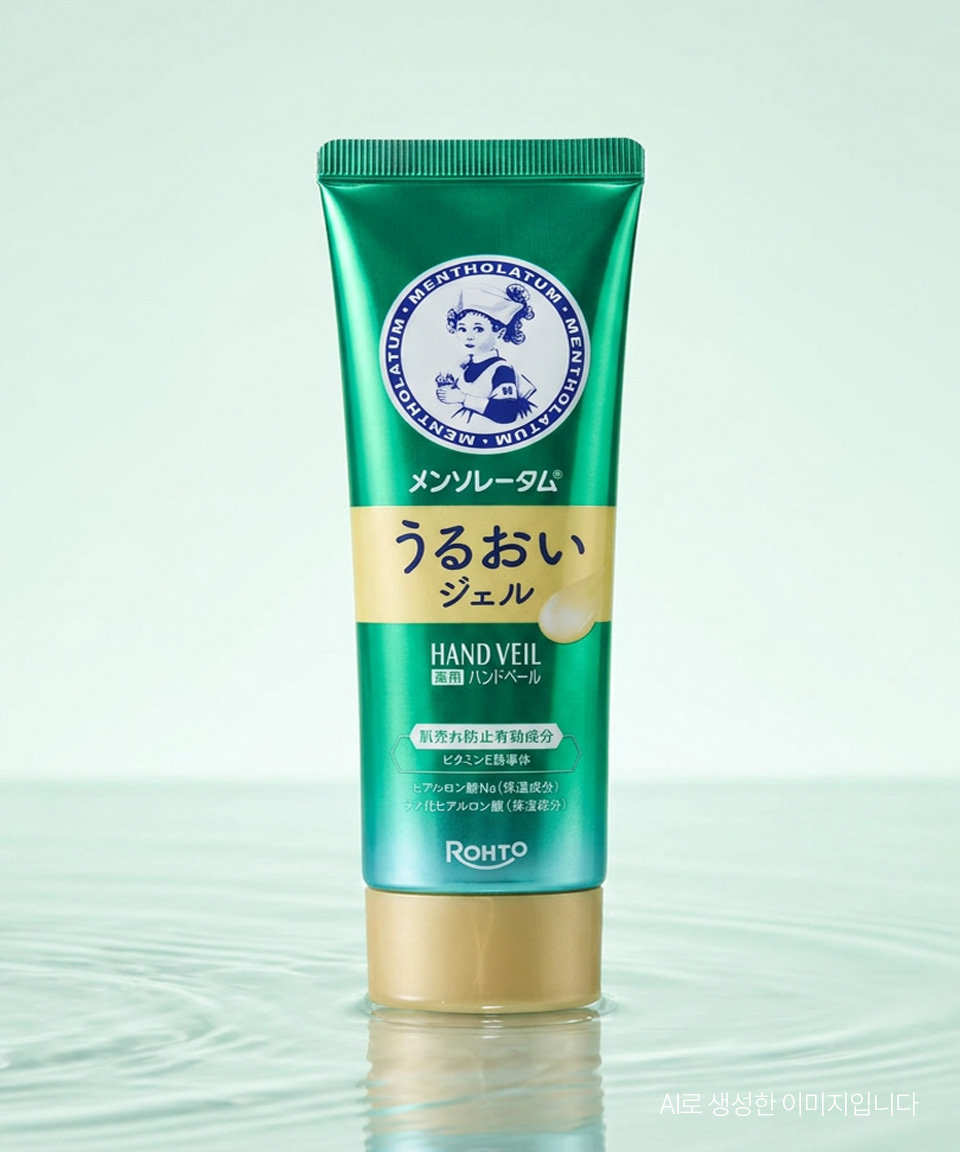 로토 맨소래담 핸드베일 고보습 핸드크림 젤 타입 초록, 70g, 1개