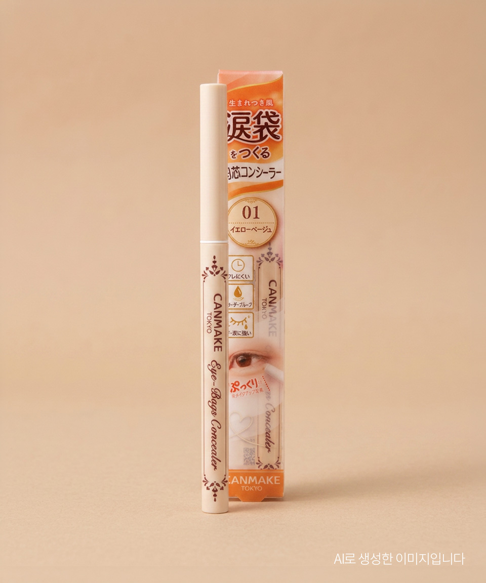 캔메이크 아이백 컨실러 애교살 스틱 01 옐로우 베이지, 0.27g