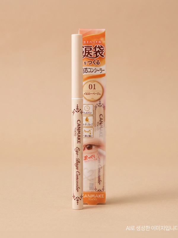 캔메이크 아이백 컨실러 애교살 스틱 01 옐로우 베이지, 0.27g
