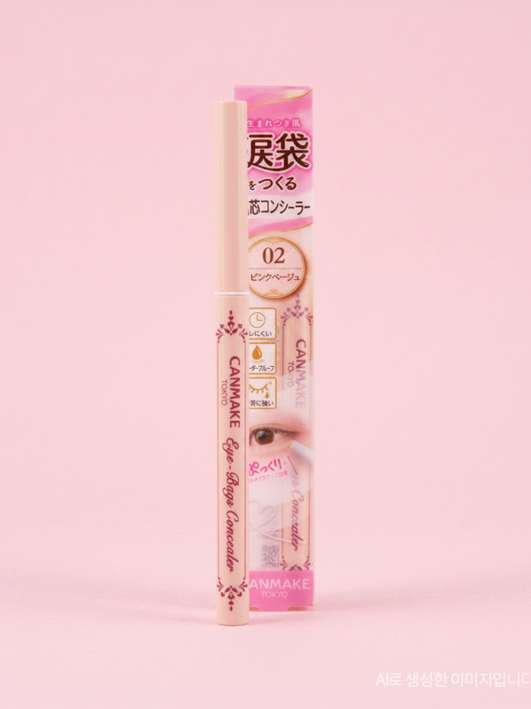캔메이크 아이백 컨실러 애교살 스틱 02 핑크 베이지, 0.27g