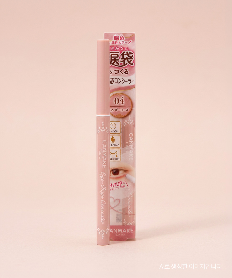 캔메이크 아이백 컨실러 애교살 스틱 04 포기 로즈, 0.27g