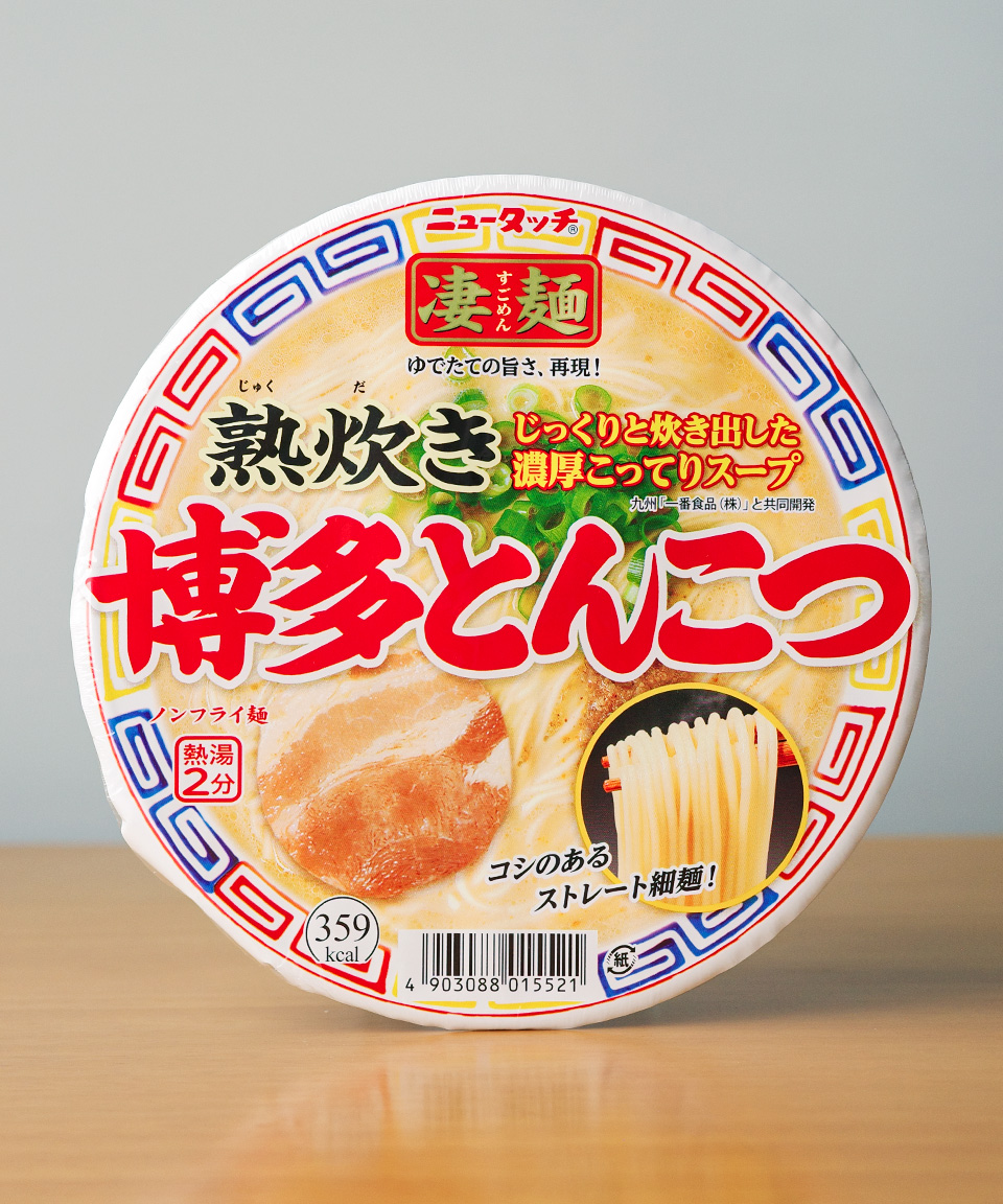일본 컵라면 뉴타치 스고멘 하카타 돈코츠, 105g, 1개