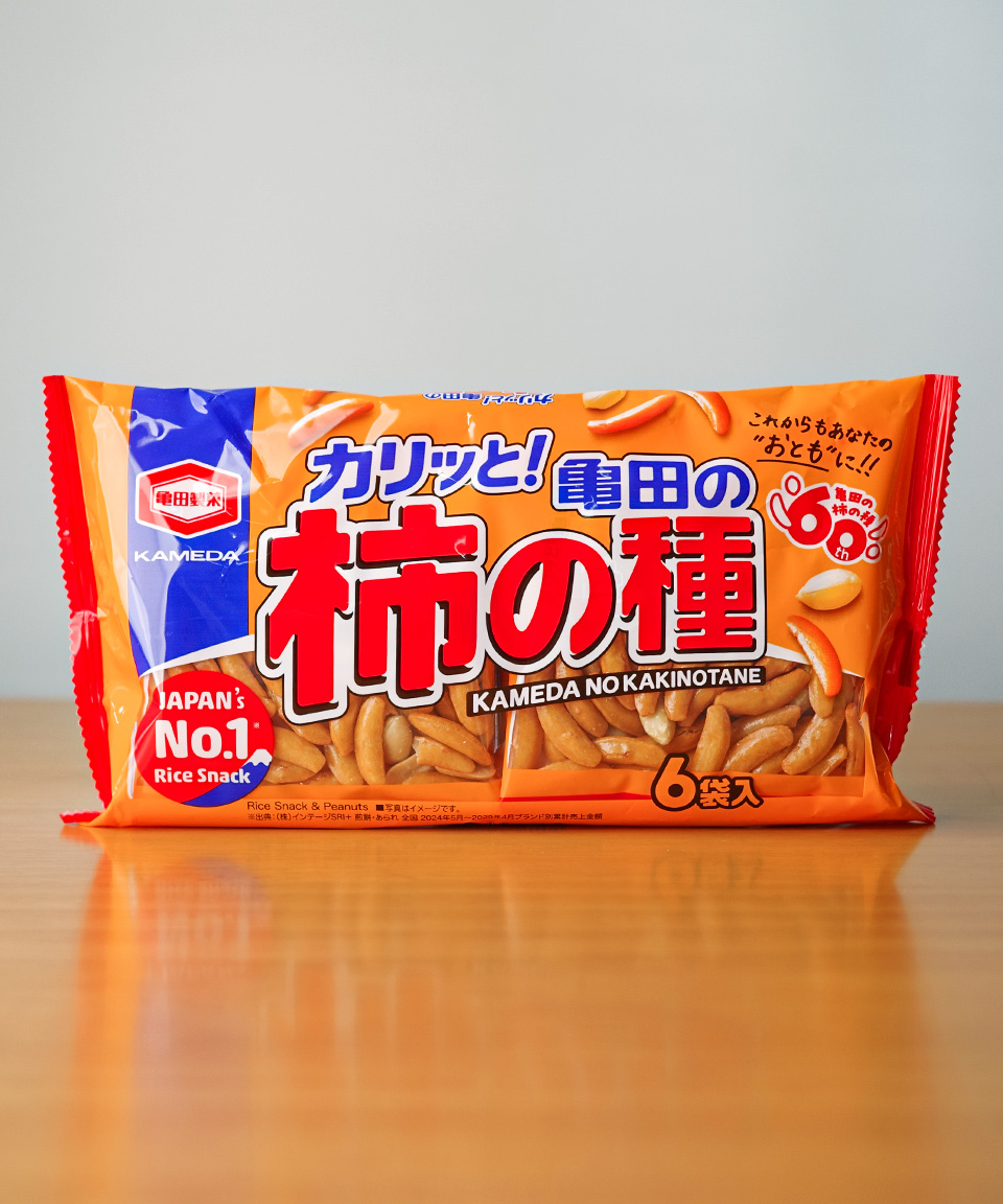 카메다 카키노타네 감씨과자 일본 간식 맥주 안주 오리지널, 6개입, 1개