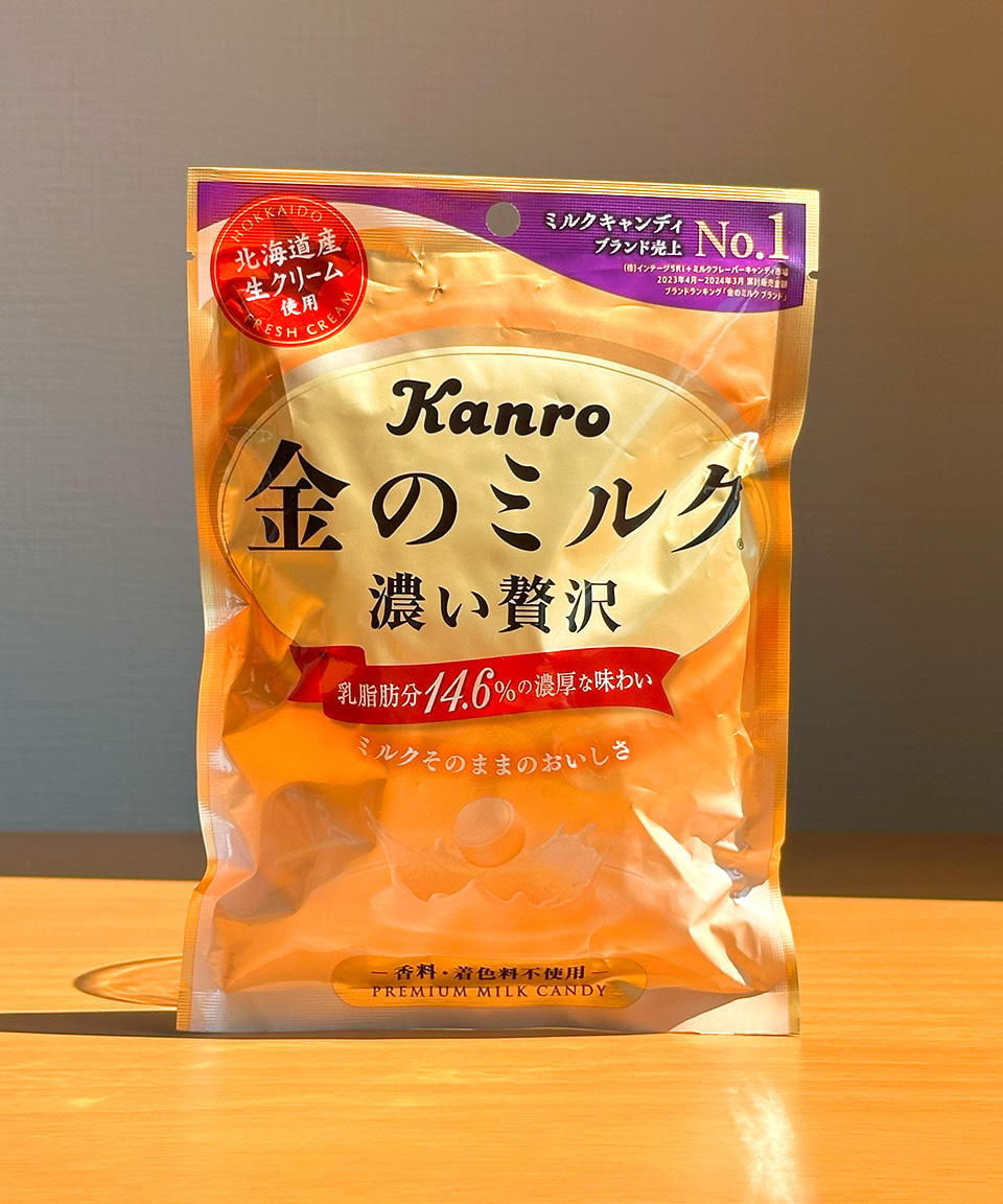 일본 사탕 칸로 킨노 밀크 캔디 80g 금의 우유 사탕