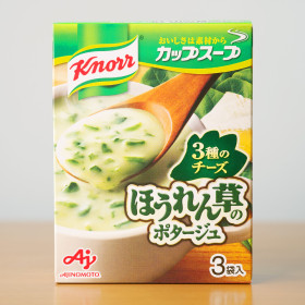 아지노모토 크노르 컵스프 포타쥬 일본 스프 시금치 치즈, 40.2g, 1개