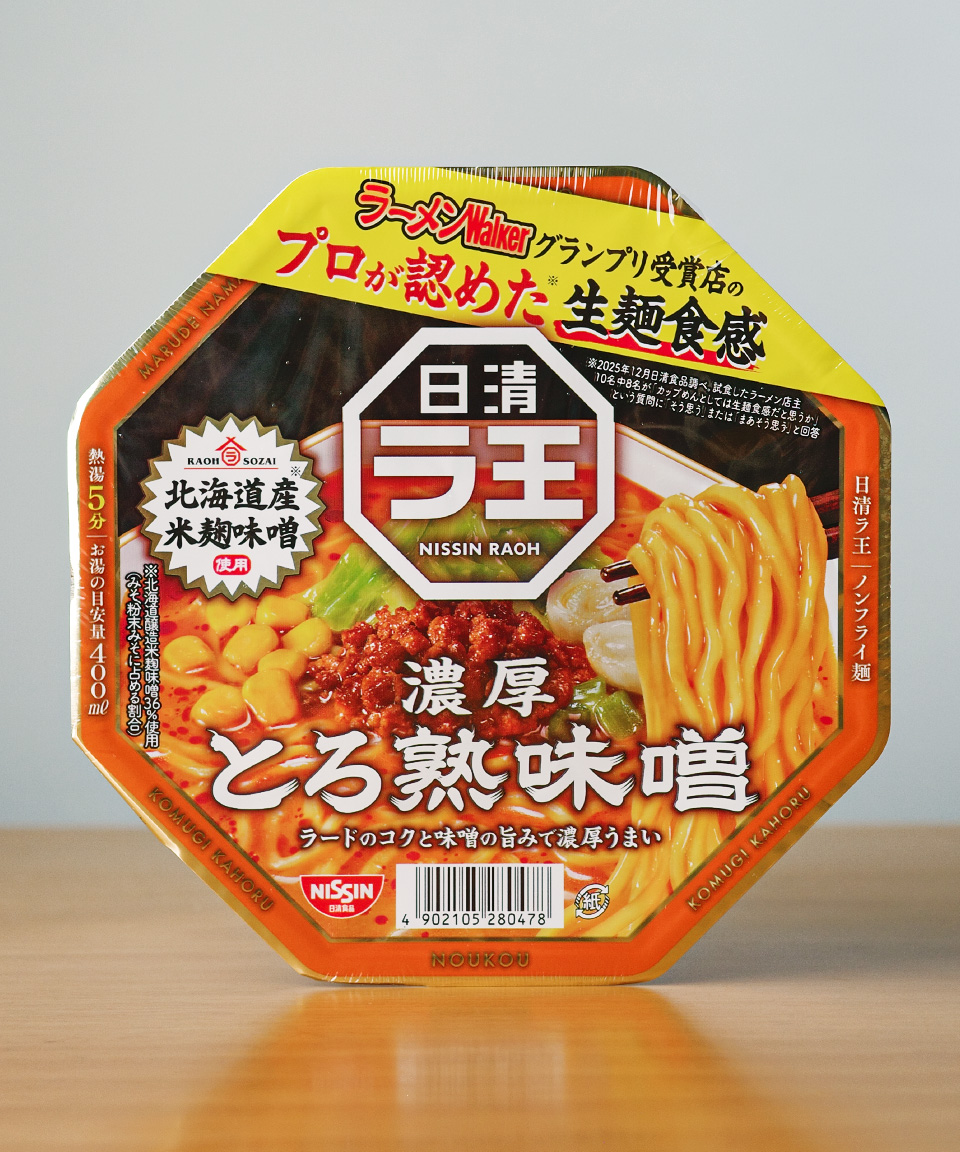 일본 컵라면 닛신 라오 라왕 미소, 118g, 1개