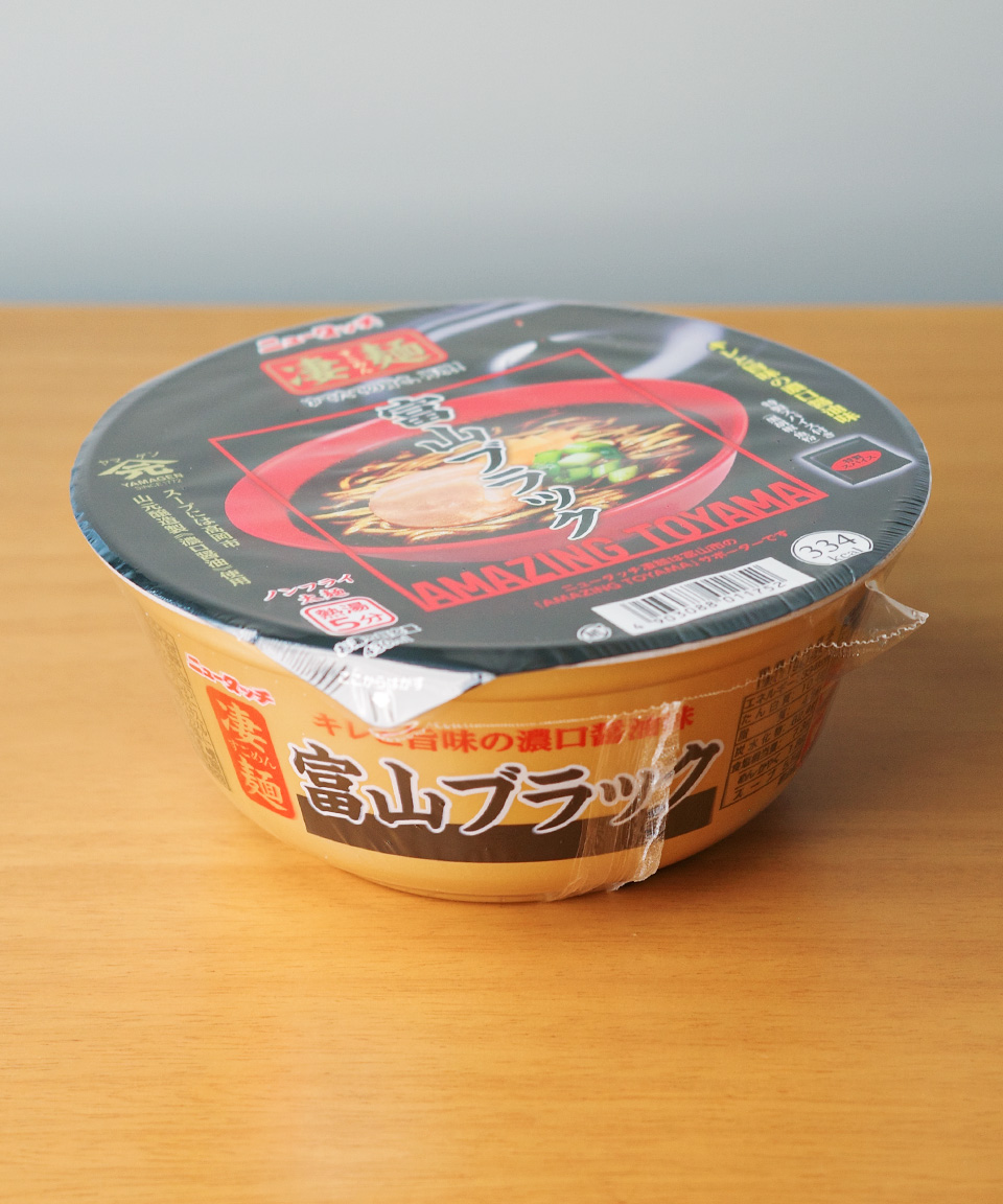 일본 컵라면 뉴타치 스고멘 토야마 블랙, 119g, 1개