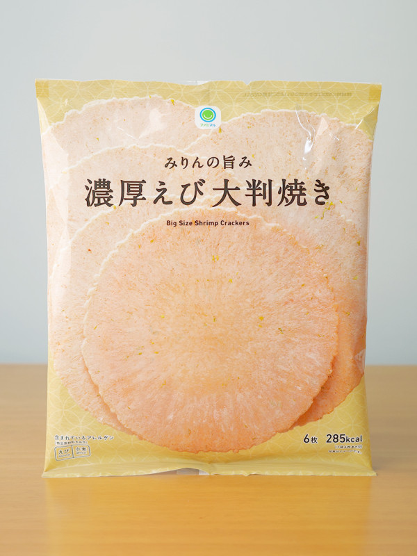 패밀리마트 에비 오오방 야끼 6매입 새우 센베이 일본 편의점 간식