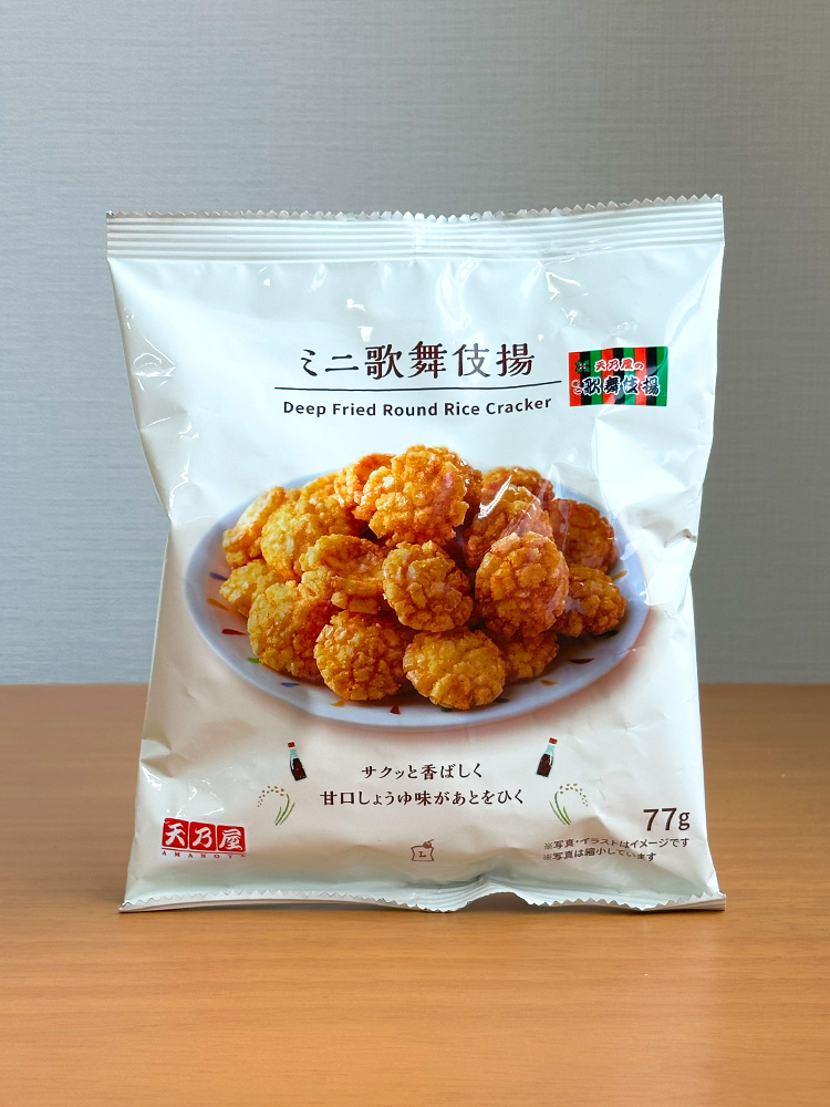 일본 센베이 로손 텐노야노 미니 카부키아게 77g 편의점 과자