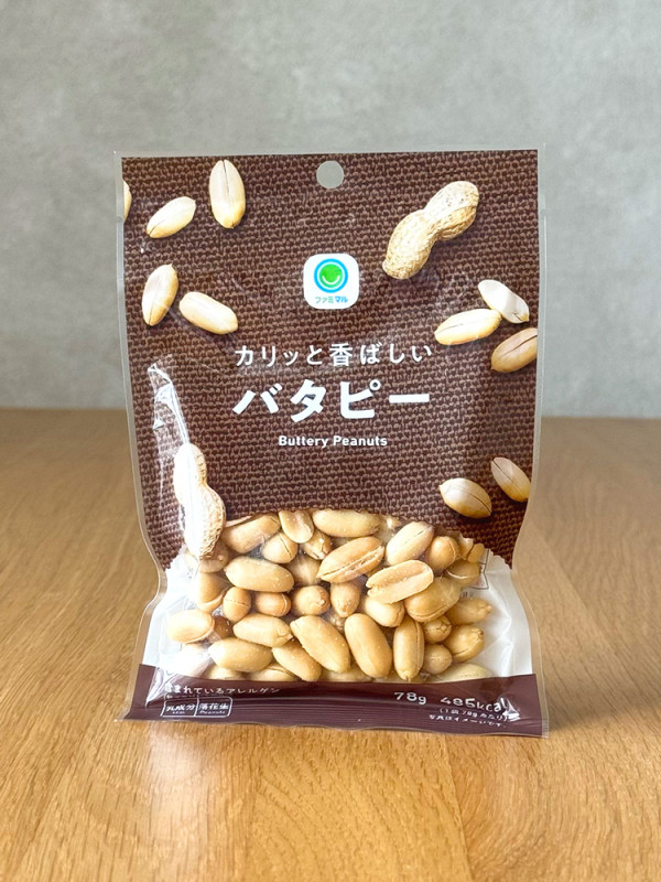 [ 패밀리마트 ] 바타피 78g / 전통 땅콩과 버터오일을 사용한 안주 버터피 / 일본 안주