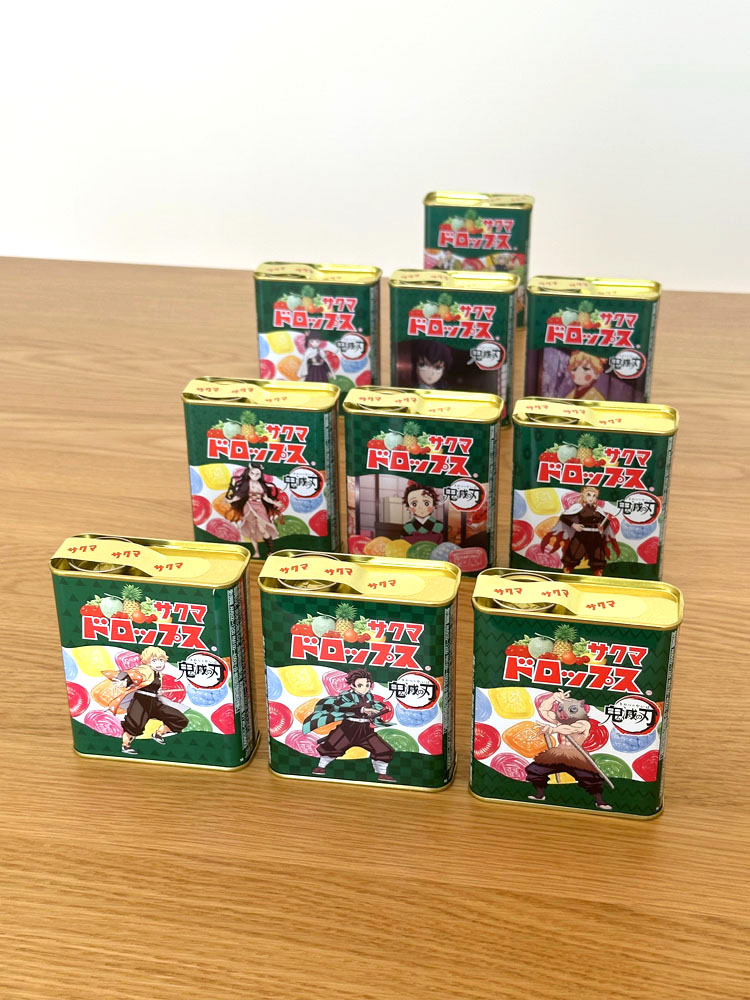 [ 사쿠마 ] 귀멸의 칼날 깡통캔디 옛날 드롭프스 사탕 71g / 일본사탕
