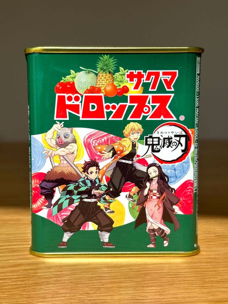 [ 사쿠마 ] 귀멸의 칼날 깡통캔디 옛날 드롭프스 사탕 71g / 일본사탕