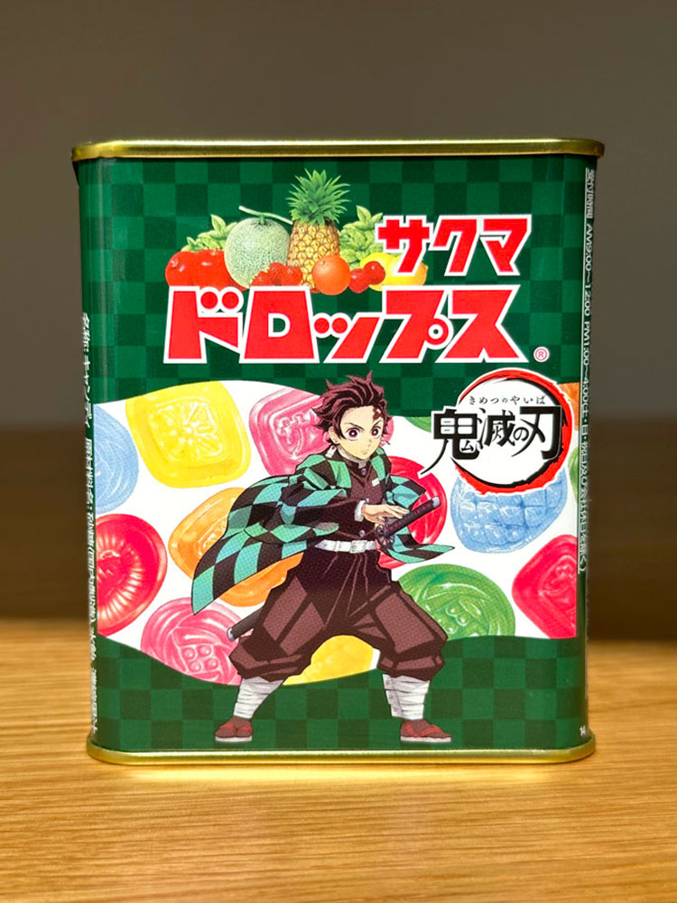 [ 사쿠마 ] 귀멸의 칼날 깡통캔디 옛날 드롭프스 사탕 71g / 일본사탕