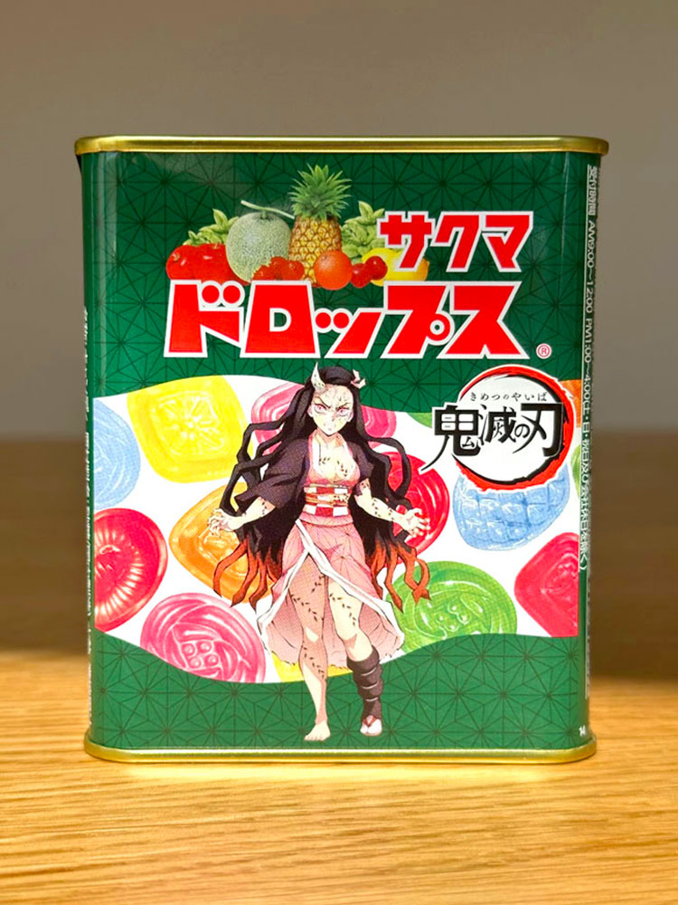 [ 사쿠마 ] 귀멸의 칼날 깡통캔디 옛날 드롭프스 사탕 71g / 일본사탕
