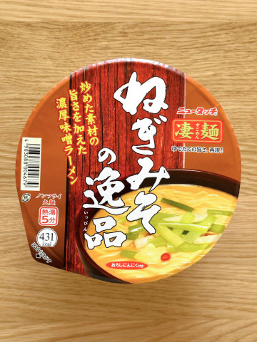 일본 컵라면 뉴타치 스고멘 네기 미소, 133g, 1개