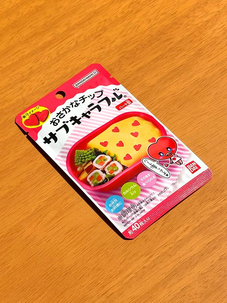 반다이 캬라후루 어묵칩 하트, 2.8g, 1개